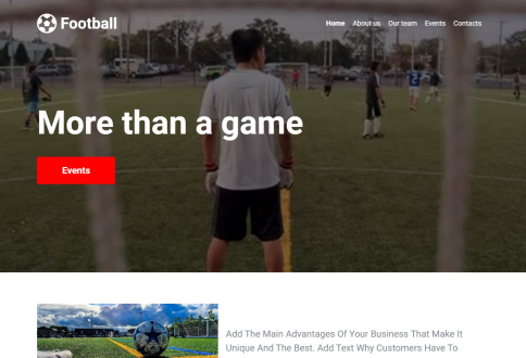Landing page/Football